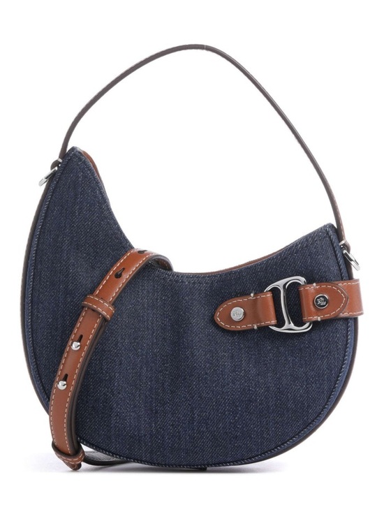 Lauren Ralph Lauren Handbags - Lauren Ralph Lauren Tasha Small Shoulder Bag Canvas rinse wash denim/auren tan